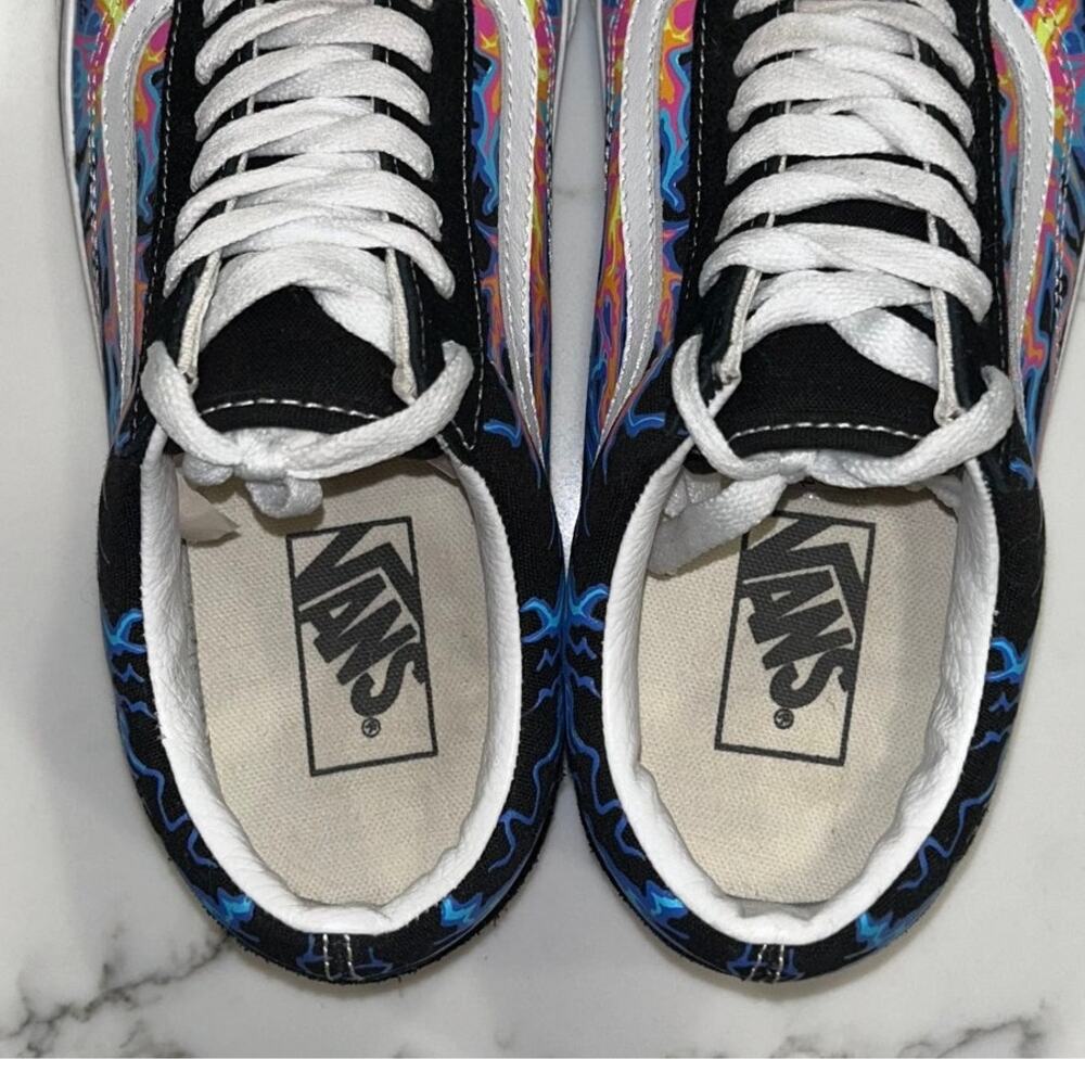 Vans‎ Old Skool Electric Flame Glow in the Dark Sneaker 9 Men's, 10.5 Women's - Picture 5 of 8